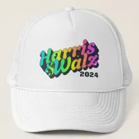 Harris & Walz Rainbow Trucker Hat