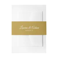 Wedding Invitation Belly Bands / Wraps | Gold Invitation Belly Band