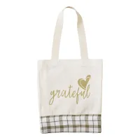 grateful heart zazzle HEART tote bag