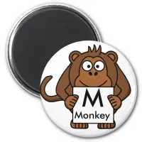 Letter M is for Monkey Children's Magnet