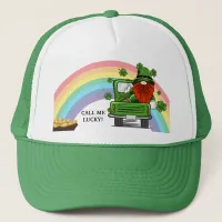 Call Me Lucky Irish Gnome Trucker Hat