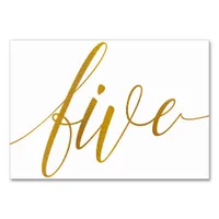 Table Numbers - Luxe Typography (Faux Gold Foil) 5