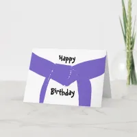 Martial Arts Purple Belt Birthday Card