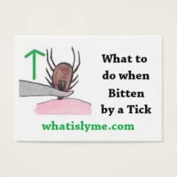 How to Remove a Tick Instructions Card