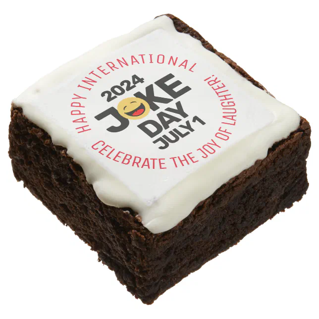 International Joke Day Laughing Face Brownie