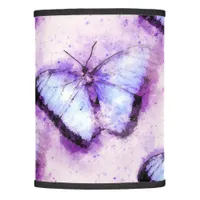 Ethereal Marvelous Morpho Blue Lilac Butterflies  Lamp Shade