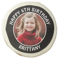 Personalized Photo, Age and Name Birthday Party Sugar Cookie