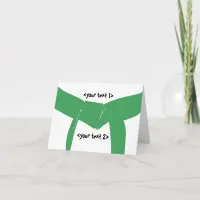 Martial Arts Green Belt Card