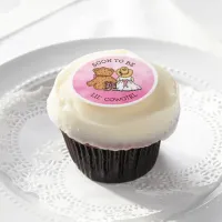 Soon To Be Lil' Cowgirl Baby Shower Pink Edible Frosting Rounds