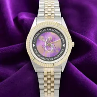 Elegant 6th Amethyst Wedding Anniversary Watch