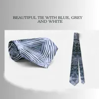 Light blue with Black Pattern Neck Tie