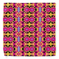 Abstract Colorful Op Art Mosaic Geometric Pattern Bandana