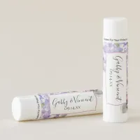 Purple Lilac Flowers Watercolor Wedding Favor Lip Balm