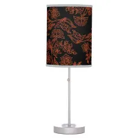 Beautiful Black And Brown Floral Shade Table Lamp