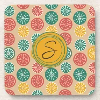 Colorful Lemons Beverage Coaster