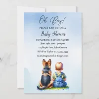 Baby Boy and His German Shepherd Puppy Baby Shower