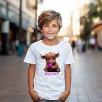 Cute Big Brother Pink Baby Cow T-Shirt