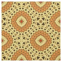 Boho Chic Yellow & Orange Mosaic Geometric Pattern Fabric