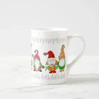 Christmas Gnomes Festive Bone China Mug