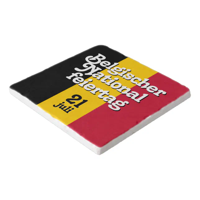 German Belgischer Nationalfeiertag Belgian Flag Trivet