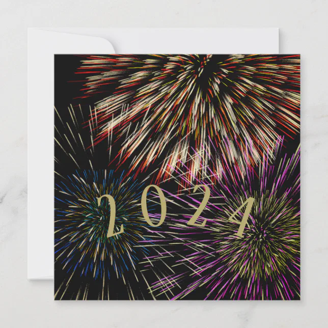 2024 fireworks New Year’s Eve invitation