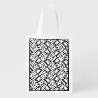 Adult Coloring Supplies Bag with trippy pattern