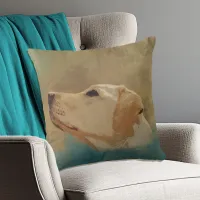 Labrador Retrievers: Dog Pet Lovers Yellow Lab Throw Pillow