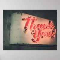 Thank You Vintage Quote Retro Hipster Nostalgia Poster