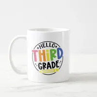 Hello third grade back to school kids coffee mug