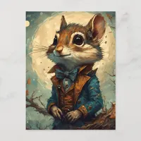 Adorable Steampunk Chipmunk Postcard