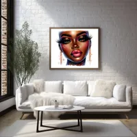 Afro Queen Art Fashion Girl Melanin Chic Poster