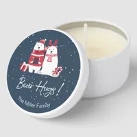 Polar Bear Hugs Christmas ID851 Mini Candle Favors