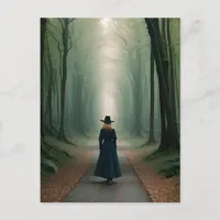 Walk in the Foggy Forest Postcard