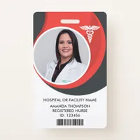 Modern Design Registered Nurse Photo ID Badge