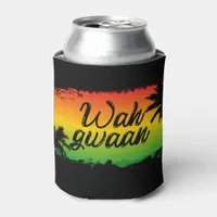 Wah Gwan Jamaican Whappen Rasta Flag Colours Can Cooler