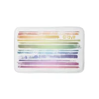 Equality Love Rainbow Brush Strokes LGBTQ ID656 Bath Mat