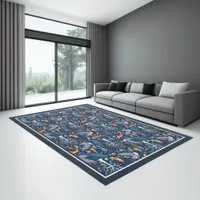 Winter Woodland Blue/Gold ID785 Rug