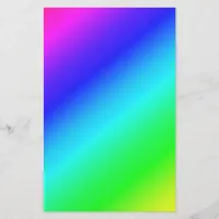 Diagonal Rainbow Gradient Blue to Green Flyer