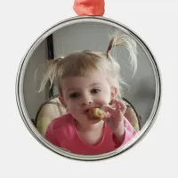 Add your Photo to this Personalized Metal Ornament