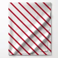 Red and White Diagonal Stripes Fabric