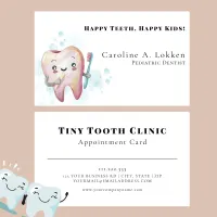 Pediatric Dentist Dentistry Kids Appointment Card