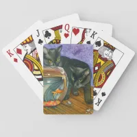 Two Black Cats | Colorful Feline Watercolor Poker Cards