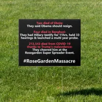 Rosegarden Massacre: Hypocrisy Awareness Lawn Yard Sign