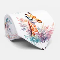 Elegant Watercolor Giraffe Tie - Men’s Neck Tie