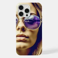 Cool Lady with Reflection in her Sunglasses iPhone 15 Pro Max Case