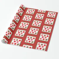 Red and Green  Country Patch Christmas Gift Wrap