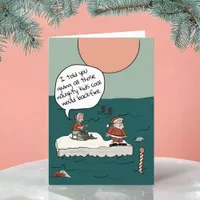 North Pole Climate Crisis Funny Christmas Card