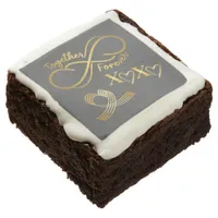 Happy Valentine's Day Together Forever Gold /Grey Brownie