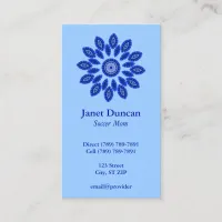 Blue Mandala Profile Calling Card