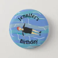 Swimming birthday swimmer sea swim button